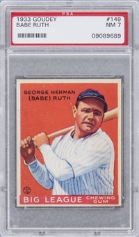 1933 Goudey #149 Babe Ruth – PSA NM 7